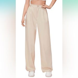 Never worn, brand new, Wide Leg High Waisted Button Down Straight Long Trousers